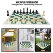 VEVOR Tournament Chess Set, 20 ιντσών Roll-up Chess Board για αρχάριους, Πτυσσόμενο παιχνίδι σκακιού σιλικόνης με πλαστικά ζυγισμένα κομμάτια σκακιού & τσάντα αποθήκευσης, φορητό δώρο ταξιδιωτικού σκακιού για οικογένεια ενηλίκων