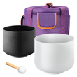 VEVOR 2PCS Crystal Singing Bowls 8" και 10" A & F Note Bowls & Carry Bag