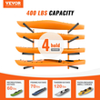Βάση αποθήκευσης VEVOR Wall Kayak, Επιτοίχιες βάσεις για καγιάκ 4 χωρητικότητας για κουπιά κανόε καγιάκ, γάντζοι αποθήκευσης καγιάκ με ρυθμιζόμενους ενισχυμένους βραχίονες, κρεμάστρα καγιάκ φορτίου 400 LBS για εσωτερικό εξωτερικό γκαράζ