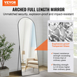 VEVOR Τοξωτός ολόσωμος καθρέφτης 65&#039;&#039; x 22&#039;&#039; Ολόσωμος Καθρέφτης Όρθιος Κρεμαστός