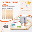 VEVOR Kids Balance Beam Stepping Stones Gymnastics Children Balance Board 6 ΤΕΜ