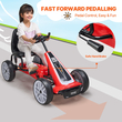 VEVOR Go Kart 4 τροχών με πεντάλ για παιδιά, ρυθμιζόμενο κάθισμα, χειρόφρενο, κόκκινο
