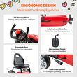 VEVOR Go Kart 4 τροχών με πεντάλ για παιδιά, ρυθμιζόμενο κάθισμα, χειρόφρενο, κόκκινο