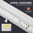 VEVOR 4PCS 4FT LED Ατμόλουτρο 60W/50W/40W Επιλέξιμο 5400/6400/7400LM