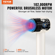 Πιστολάκι μαλλιών υψηλής ταχύτητας VEVOR 105000 RPM 200 εκατομμύρια αρνητικά ιόντα 3 θερμοκρασίες & 2 ταχύτητες