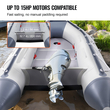 Φουσκωτό σκάφος VEVOR, Sport Tender Boat 6 ατόμων, με ξύλινο δάπεδο θαλάσσης και ρυθμιζόμενο πάγκο αλουμινίου, σχεδία φουσκωτού σκάφους ψαρέματος 1500 lbs, κουπιά αλουμινίου, αντλία αέρα και τσάντα μεταφοράς