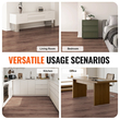 VEVOR Πλακάκια δαπέδου Interlocking Vinyl 1220 X 185 mm, 10 πλακάκια πάχους 5,5 mm που κουμπώνουν μαζί, DIY δάπεδο με κόκκους ξύλου βαθύ καφέ για κουζίνα, τραπεζαρία, υπνοδωμάτια και μπάνια, Εύκολη διακόσμηση σπιτιού
