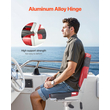 VEVOR Boat Seat High Backrest Πτυσσόμενο Μαξιλάρι Σφουγγάρι Καθίσματος Σκάφους Μαύρο & Κόκκινο