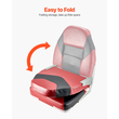 VEVOR Boat Seat High Backrest Πτυσσόμενο Μαξιλάρι Σφουγγάρι Καθίσματος Σκάφους Μαύρο & Κόκκινο
