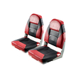 VEVOR Boat Seat High Backrest Πτυσσόμενο Μαξιλάρι Σφουγγάρι Καθίσματος Σκάφους Μαύρο & Κόκκινο