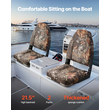VEVOR Boat Seat High Backrest Πτυσσόμενο Κάθισμα Σκάφους Σφουγγάρι Καμουφλάζ