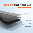 VEVOR 12" x 12" Αυτοκόλλητα πλακάκια δαπέδου βινυλίου 50 τμχ Μαύρο μάρμαρο πάχους 1,5 mm