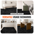 VEVOR 12" x 12" Αυτοκόλλητα πλακάκια δαπέδου βινυλίου 50 τμχ Μαύρο μάρμαρο πάχους 1,5 mm