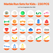 VEVOR Marble Run Set 230 ΤΕΜ με Μηχανοκίνητο Ανελκυστήρα Εκπαιδευτικό δώρο για παιδιά