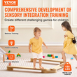 VEVOR Kids Balance Beam Stepping Stones Gymnastics Children Balance Board 3 ΤΕΜ