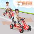 VEVOR Go Kart 4 τροχών με πεντάλ για παιδιά ηλικίας 3-8 ετών με ρυθμιζόμενο κάθισμα, κόκκινο