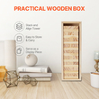 VEVOR Tumbling Timber Toy 54 Blocks Tumble Tower Blocks Παιχνίδι Pine Wood Crate