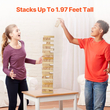 VEVOR Tumbling Timber Toy 54 Blocks Tumble Tower Blocks Κλουβί από ξύλο πεύκου Πολλαπλό