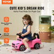 VEVOR Ride On Car Boys Girls Push Along Καρότσι για νήπιο 1-3 ετών Ροζ