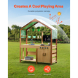 VEVOR Wooden Mud Kitchen Outdoor Toy Play Σετ κουζίνας για παιδιά Pretend Playset