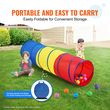 VEVOR Kids Play Tunnel Tent για νήπια, Πολύχρωμο Pop Up Crawl Tunnel Toy για μωρό ή κατοικίδιο, Πτυσσόμενο δώρο για αγόρι και κορίτσι Play Tunnel Indoor and Outdoor παιχνίδι Κόκκινο/Κίτρινο/Μπλε Πολύχρωμο