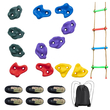 VEVOR Ninja Climbing Kit 12 Climbing Holds 6 Ratchet Straps Climbing Ladder