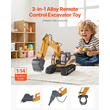 VEVOR Remote Control Excavator Toy 15 Channel 1:14 Scale RC Excavator Digger