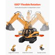 VEVOR Remote Control Excavator Toy 15 Channel 1:14 Scale RC Excavator Digger
