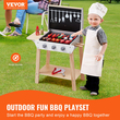 VEVOR 21 ΤΕΜ. Παιδική ψησταριά μπάρμπεκιου Playset Ξύλινη ψησταριά μαγειρικής σετ παιχνιδιών Pretend Sound