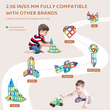 VEVOR Magnetic Tiles Magnetic Building Toy 123 PCS Magnet Blocks for Kids 3D Set