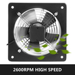 VEVOR Industrial Extractor Metal Axial Exhaust Ventilation Commercial Air Blower Fan 254mm / 10" Inches (2 Pole) 1850m3/h for Warehouse Restaurant Garage Home Bathroom Kitchen
