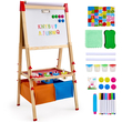 VEVOR 3-in-1 Kids Art Easel Ξύλινος μαγνητικός πίνακας κιμωλίας διπλής όψης