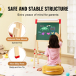 VEVOR 3-in-1 Kids Art Easel Ξύλινος μαγνητικός πίνακας κιμωλίας διπλής όψης