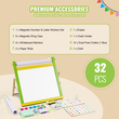 VEVOR 3-σε-1 Επιτραπέζιο Kids Art Easel Μαγνητικός πίνακας κιμωλίας διπλής όψης