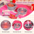 VEVOR Kitchen Playset Kids Pretend Cooking Play Toy 74 Piece Αξεσουάρ Ροζ