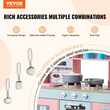VEVOR Kitchen Playset Kids Pretend Cooking Play Toy 24 Piece Αξεσουάρ Ροζ