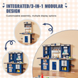 VEVOR Kitchen Playset Kids Pretend Cooking Play Toy 74 Piece Αξεσουάρ Μπλε