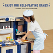 VEVOR Kitchen Playset Kids Pretend Cooking Play Toy 74 Piece Αξεσουάρ Μπλε