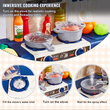 VEVOR Kitchen Playset Kids Pretend Cooking Play Toy 48 Piece Αξεσουάρ Μπλε