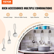 VEVOR Kitchen Playset Kids Pretend Cooking Play Toy 24 Piece Αξεσουάρ Καφέ
