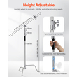Βάση VEVOR C με μέγιστο ύψος βραχίονα 10,83 ft/330 cm Photography Light Stand