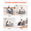 Καρέκλα VEVOR Bean Bag Καρέκλα καναπέ BeanBag με μπράτσα για ενήλικες Λούτρινο γκρι