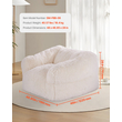 Καρέκλα VEVOR Bean Bag Καρέκλα καναπέ BeanBag με μπράτσα για ενήλικες Λούτρινο μπεζ
