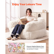 Καρέκλα VEVOR Bean Bag Καρέκλα καναπέ BeanBag με μπράτσα για ενήλικες Λούτρινο μπεζ