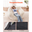 Καρέκλα VEVOR Bean Bag Καρέκλα καναπέ BeanBag με μπράτσα για ενήλικες Λούτρινο μπεζ