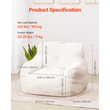 Καρέκλα VEVOR 3 πόδια Bean Bag με μαλακά υποβραχιόνια και τσέπη αποθήκευσης Λευκή