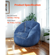 Καρέκλα VEVOR 3 πόδια Bean Bag με μαλακά υποβραχιόνια και τσέπη αποθήκευσης μπλε