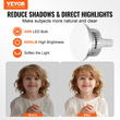 VEVOR Softbox Lighting Kit 16 in x 16 in 3000-6500K Ρυθμιζόμενο για λήψη