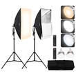 VEVOR Softbox Lighting Kit 20 in x 28 in 45W 3000-6500K LED Bulbs for Shooting