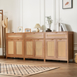 Ντουλάπι VEVOR Rattan με 6 πόρτες 3 συρτάρια ρυθμιζόμενα ράφια Σετ 3 φυσικών